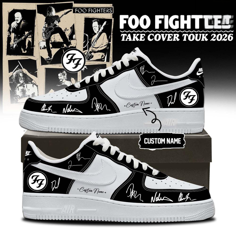 Foo Fighters White and Black Limited Edition Sneakers