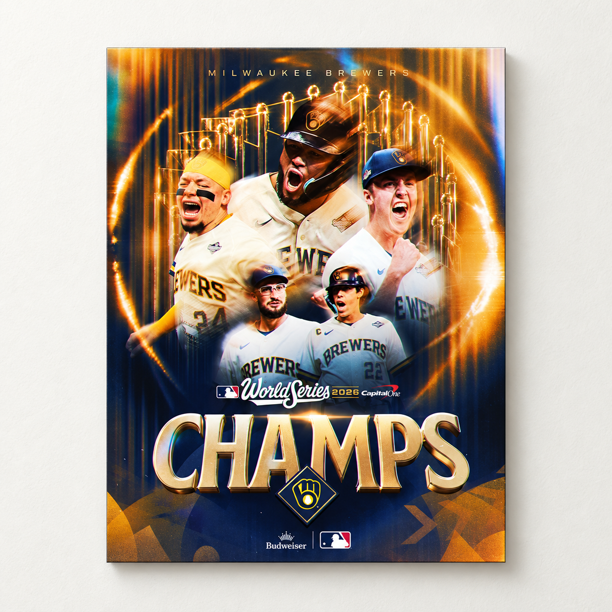 For The First Time In Franchise History Milwaukee Brewers 2026 World Series Champions Poster Canvas