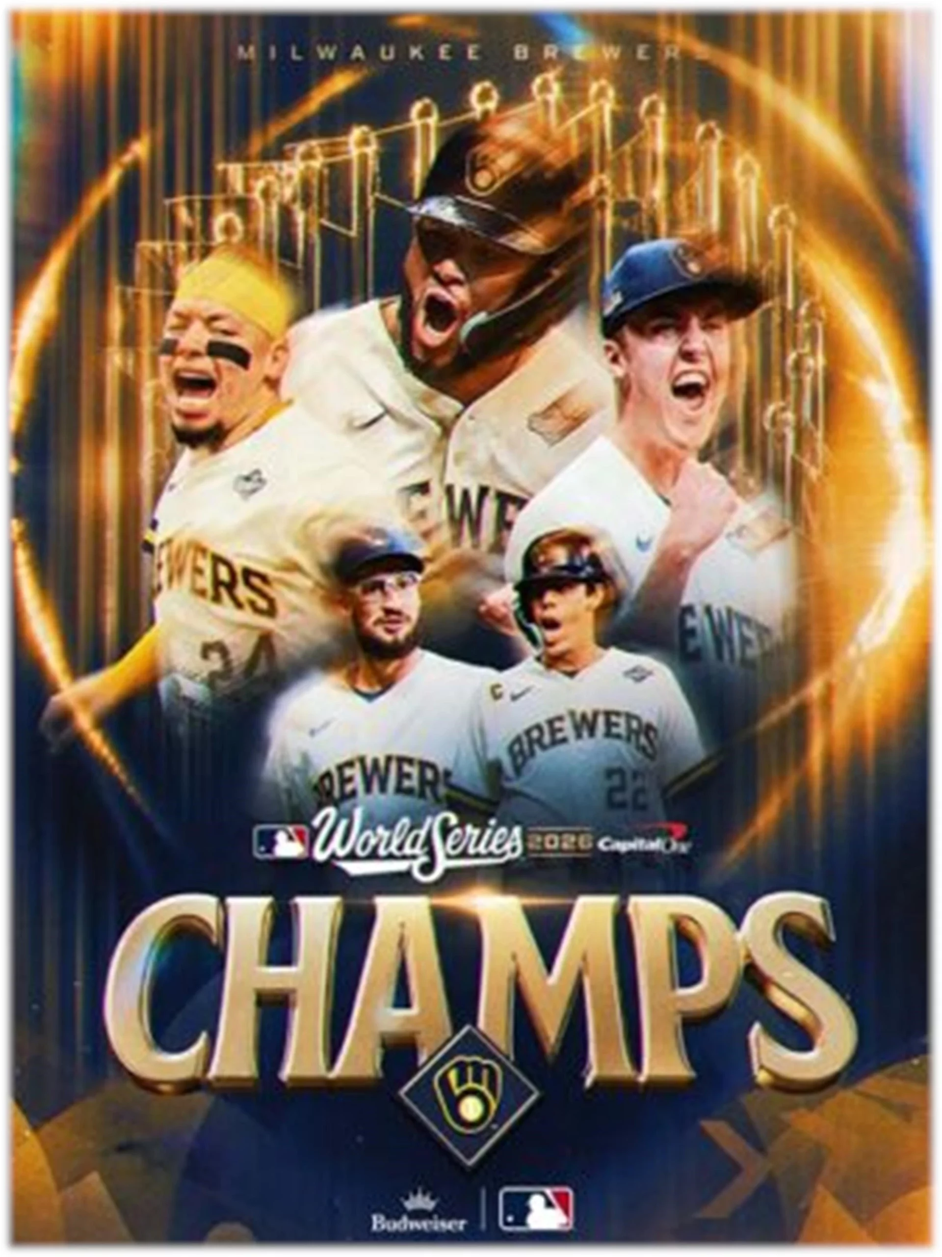For The First Time In Franchise History Milwaukee Brewers 2026 World Series Champions Poster