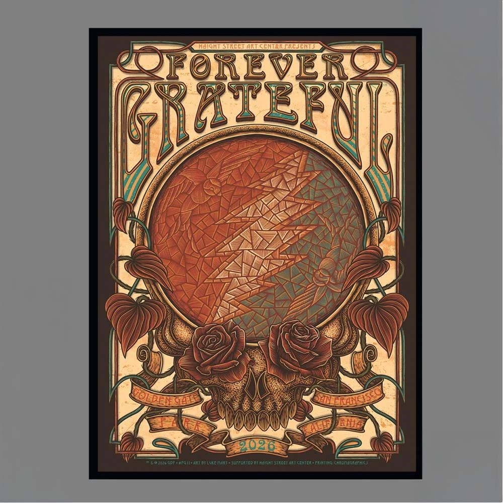 Forever Grateful Poster Series 11 Luke Martin Golden Gate Park San Francisco CA 2026 Haight Street Art Center Poster
