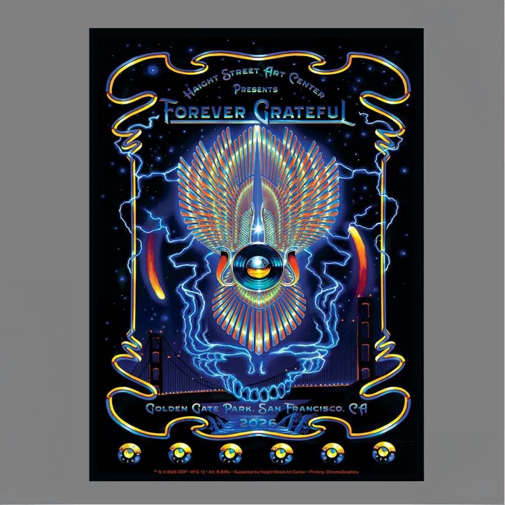 Forever Grateful Poster Series 12 Richard Biffle Golden Gate Park San Francisco CA 2026 Haight Street Art Center Graphic Poster