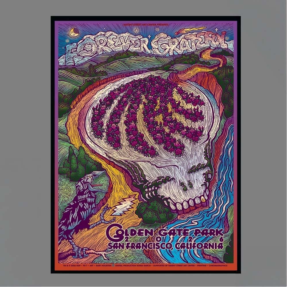 Forever Grateful Poster Series 7 Gary Houston Golden Gate Park San Francisco CA 2026 Haight Street Art Center Poster