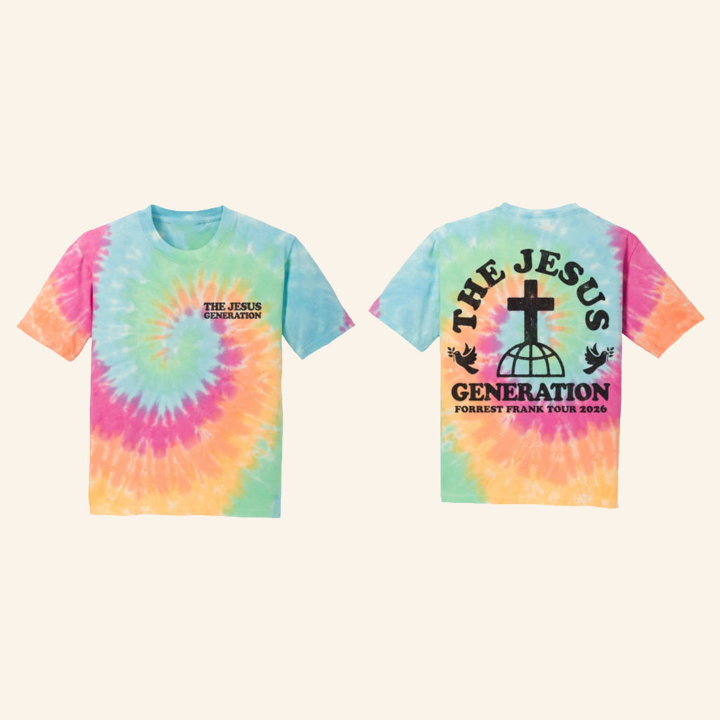 Forrest Frank Merch 2026 Jesus Generation Tour Tie DyeTShirtGift Ideas For Music Lovers