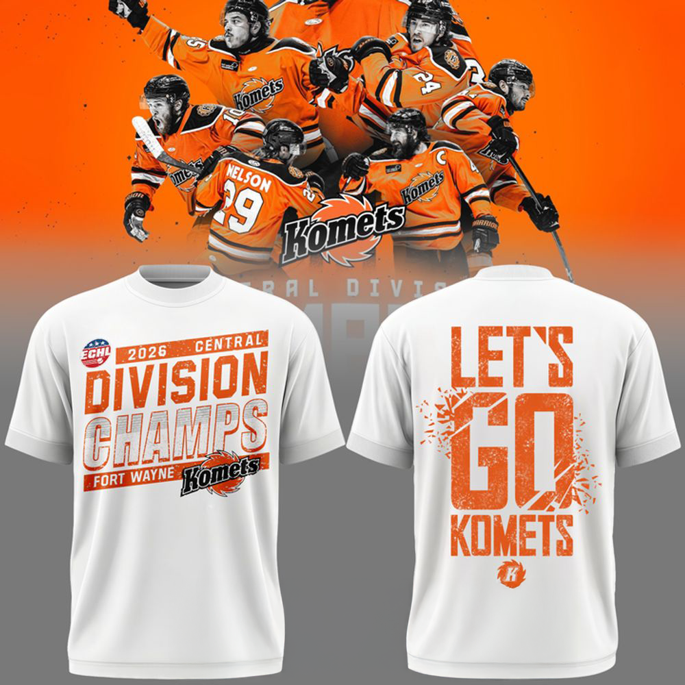 Fort Wayne Komets 2026 Central Division Champions White Shirt