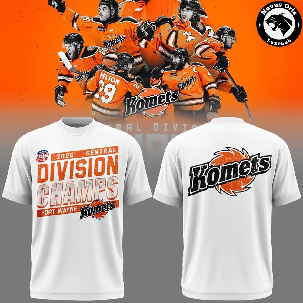 Fort Wayne Komets 2026 Central Division Champs T-Shirt
