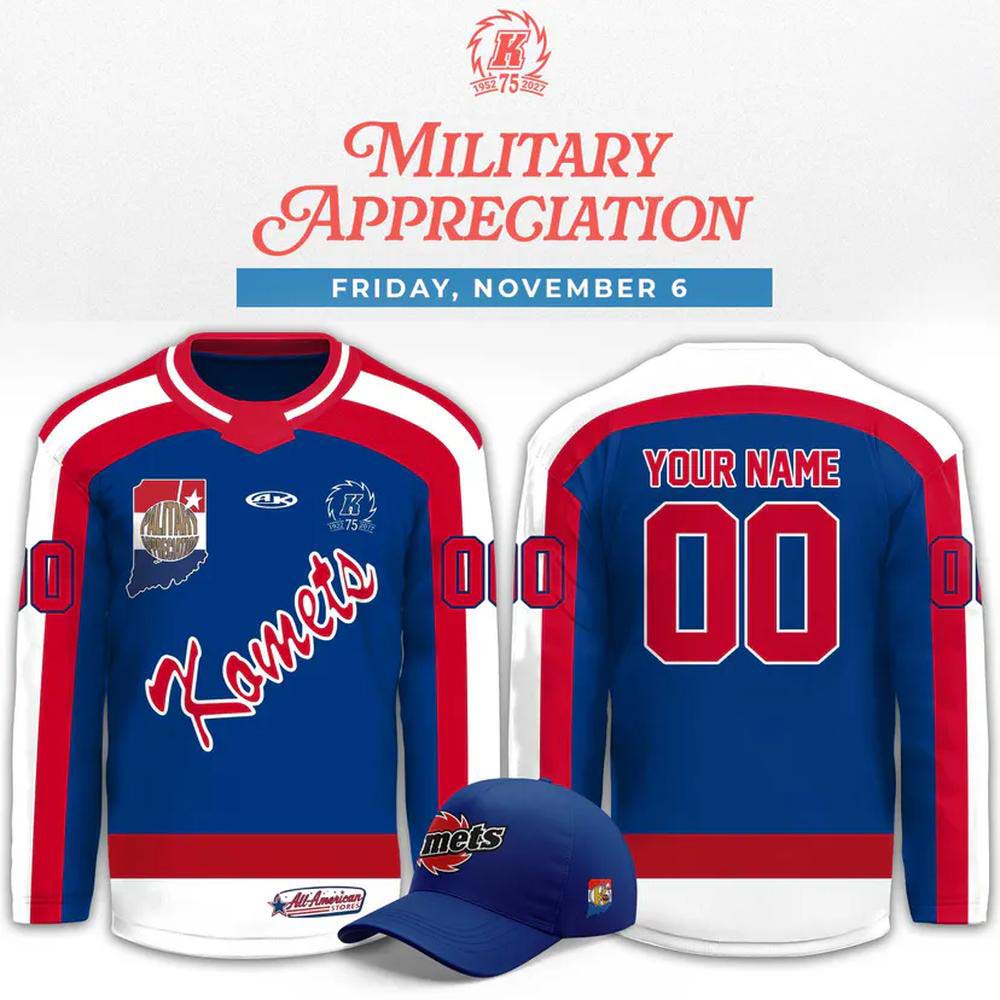 Fort Wayne Komets Military Appreciation 2026 Custom Hockey Jersey