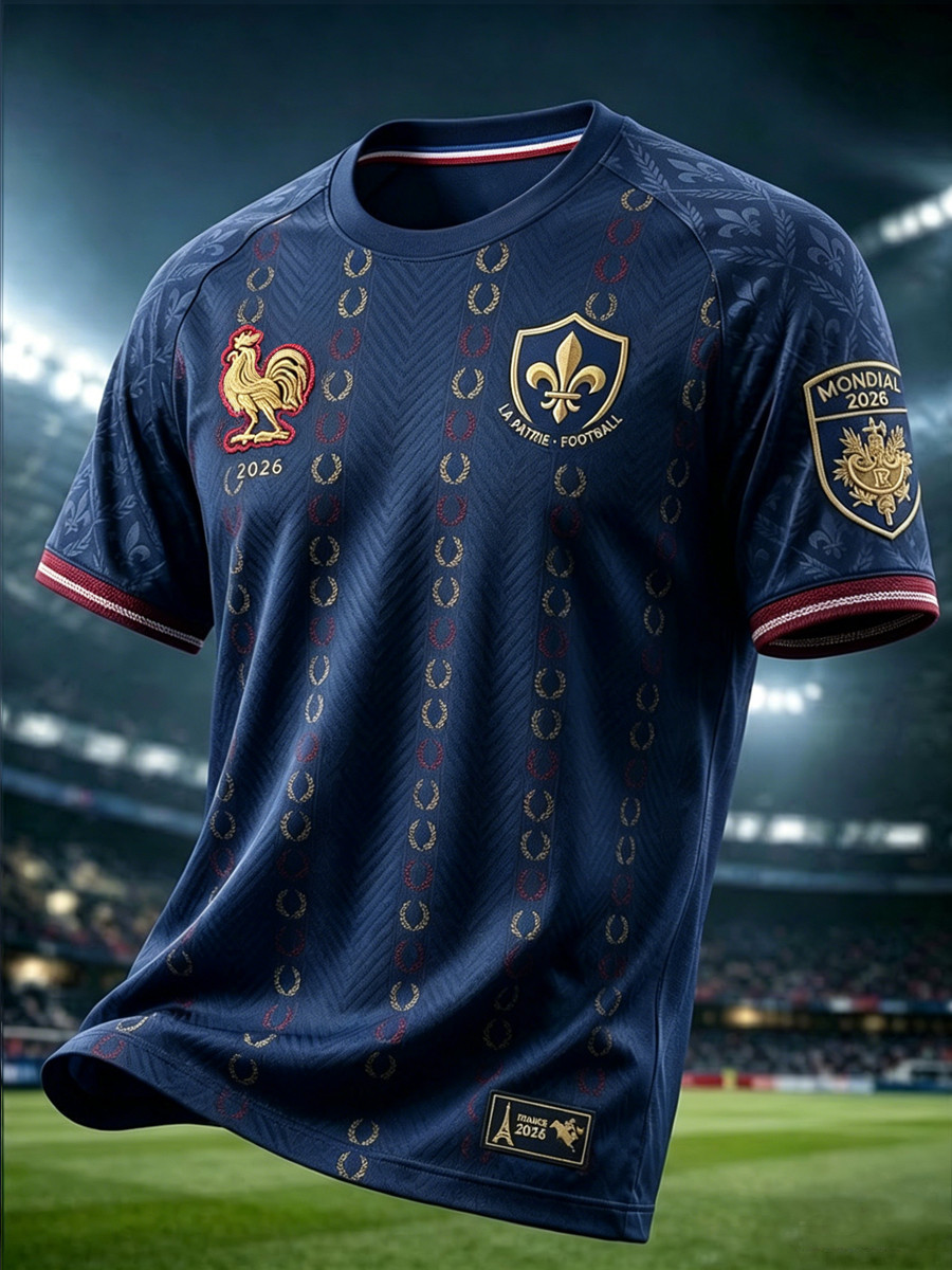 France FIFA World Cup 2026TShirtRetro France 2026 Football Emblem Shirt Gifts For Fans