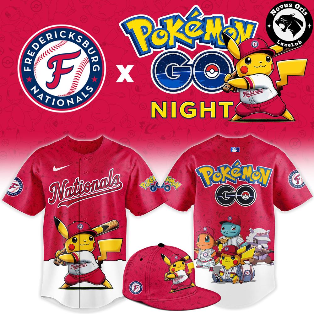 Fredericksburg Nationals x Pokemon GO Night 2026 Baseball Jersey 1 - Unicasport Fredericksburg Nationals x Pokemon GO Night 2026 Baseball Jersey