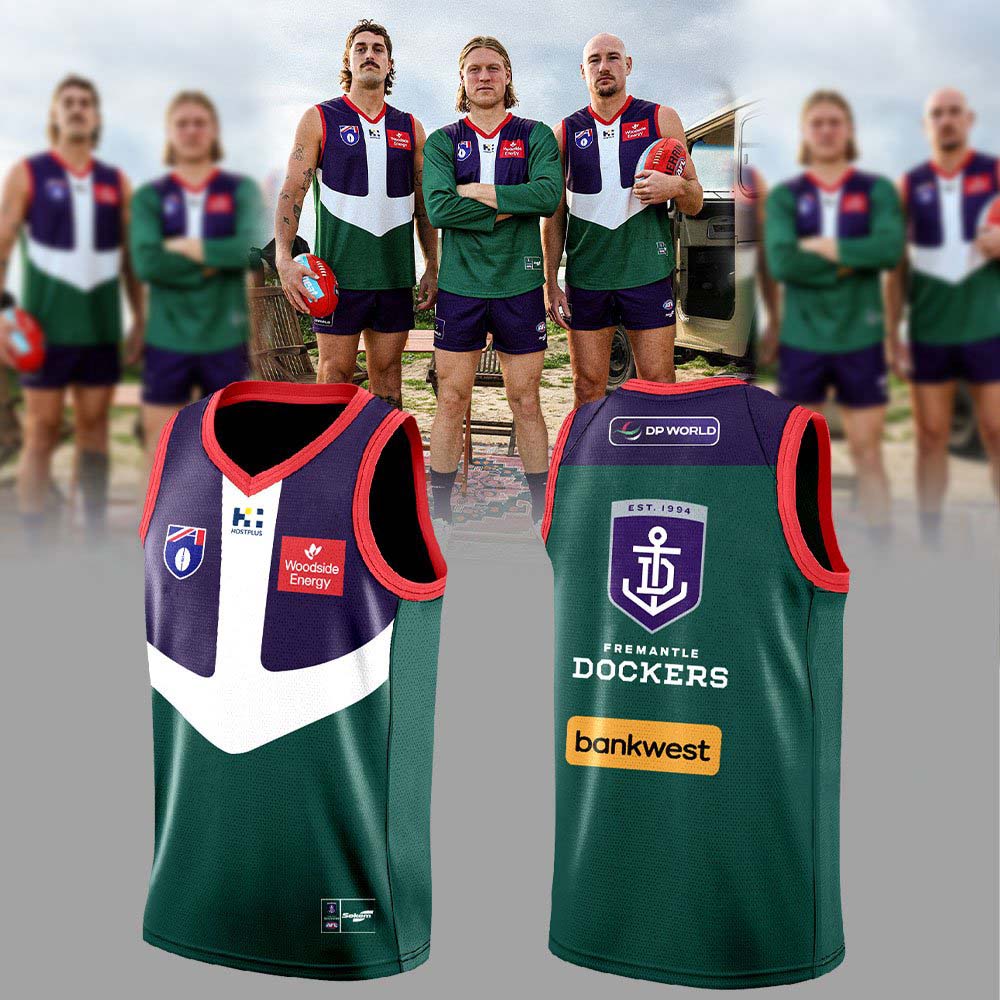 Fremantle Dockers Retro Collection Green Basketball Jersey 1 - Unicasport Fremantle Dockers Retro Collection Green Basketball Jersey