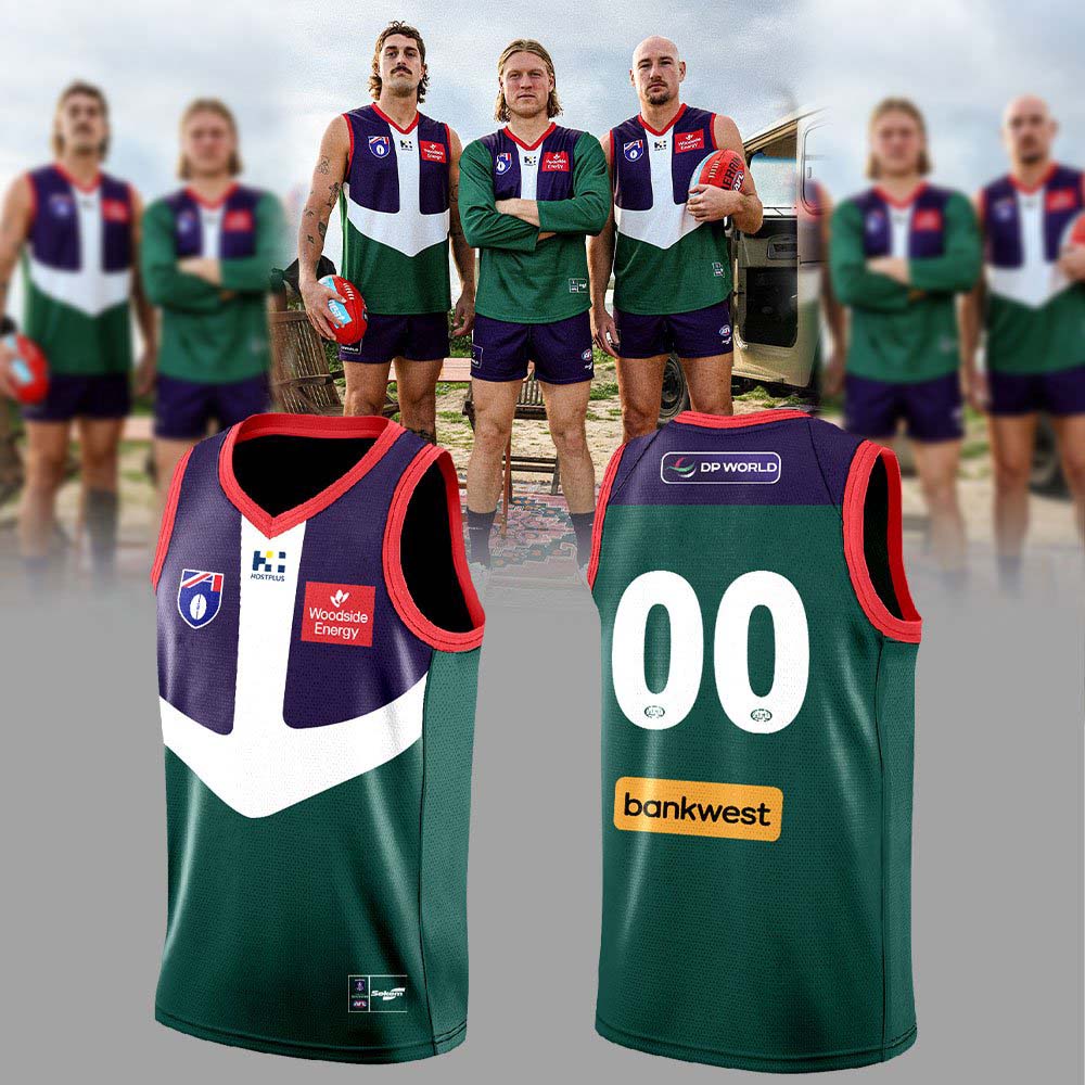 Fremantle Dockers Retro Collection Number 00 Green Basketball Jersey 1 - Unicasport Fremantle Dockers Retro Collection Number 00 Green Basketball Jersey