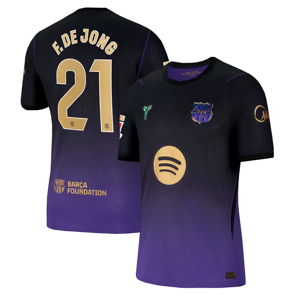 Frenkie de Jong Barcelona 2026 Away Match Soccer Jersey Match Day Collection 1 - Unicasport Frenkie de Jong Barcelona 2026 Away Match Soccer Jersey Match Day Collection