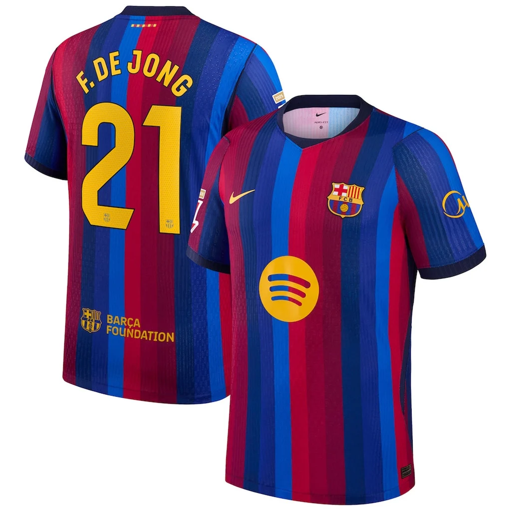 Frenkie de Jong Barcelona 2026 Home Stadium Soccer Jersey Soccer Fan Collection 1 - Unicasport Frenkie de Jong Barcelona 2026 Home Stadium Soccer Jersey Soccer Fan Collection