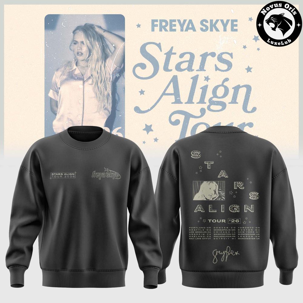 Freya Skye Stars Align Tour 2026 Crewneck Sweatshirt 1 - Unicasport Freya Skye Stars Align Tour 2026 Crewneck Sweatshirt