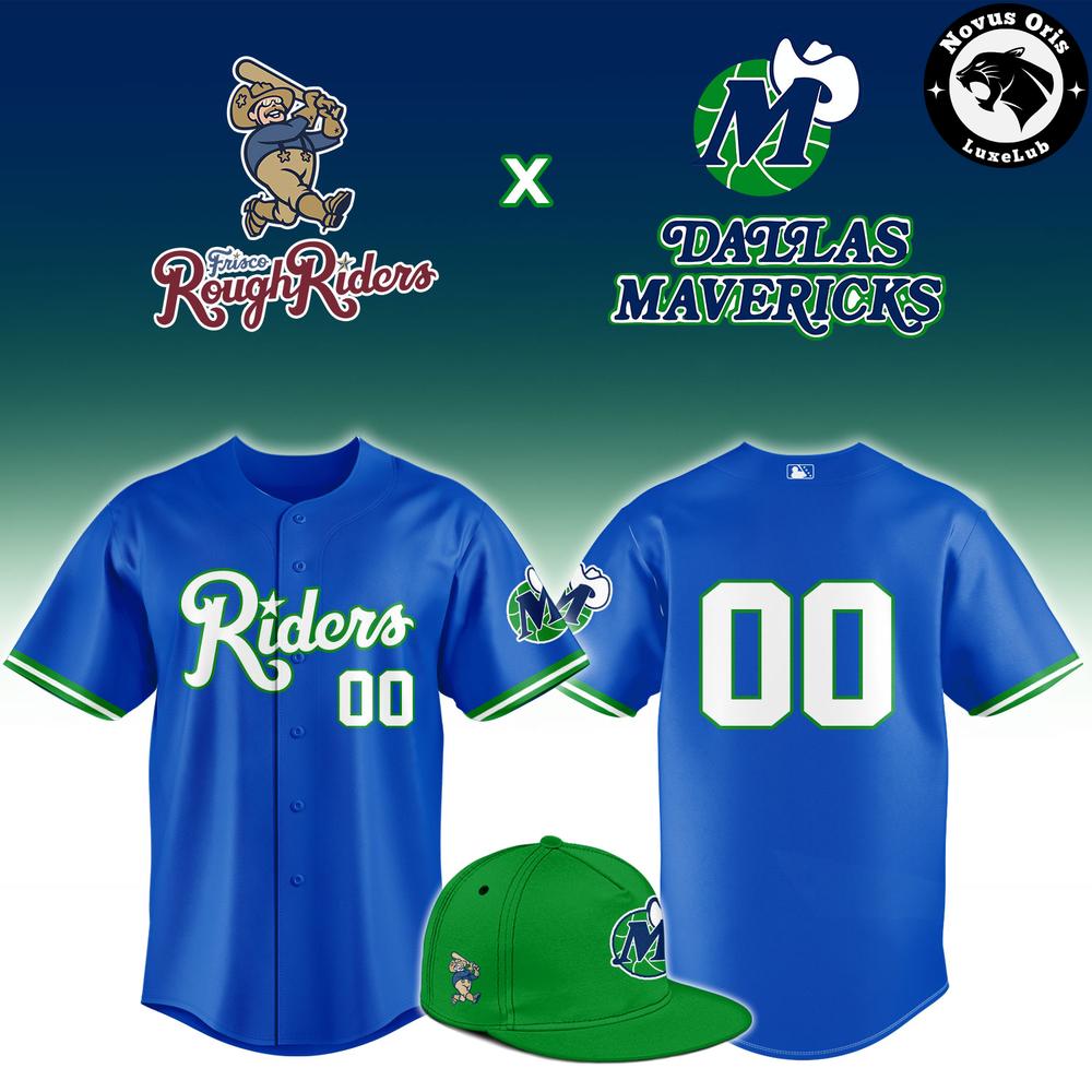 Frisco RoughRiders Dallas Mavericks Crossover 2026 Baseball Jersey 1 - Unicasport Frisco RoughRiders Dallas Mavericks Crossover 2026 Baseball Jersey