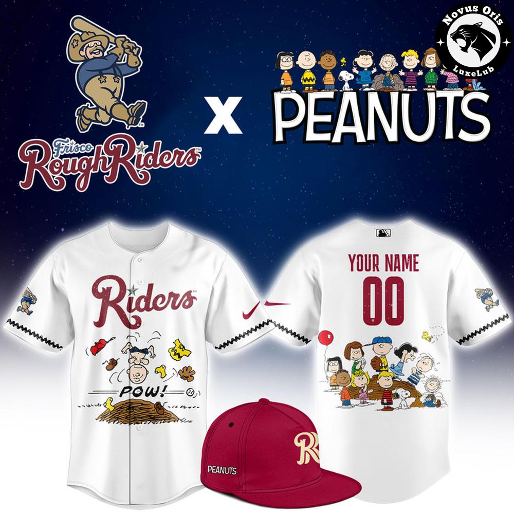 Frisco RoughRiders x Peanuts Night Limited Edition Baseball Jersey