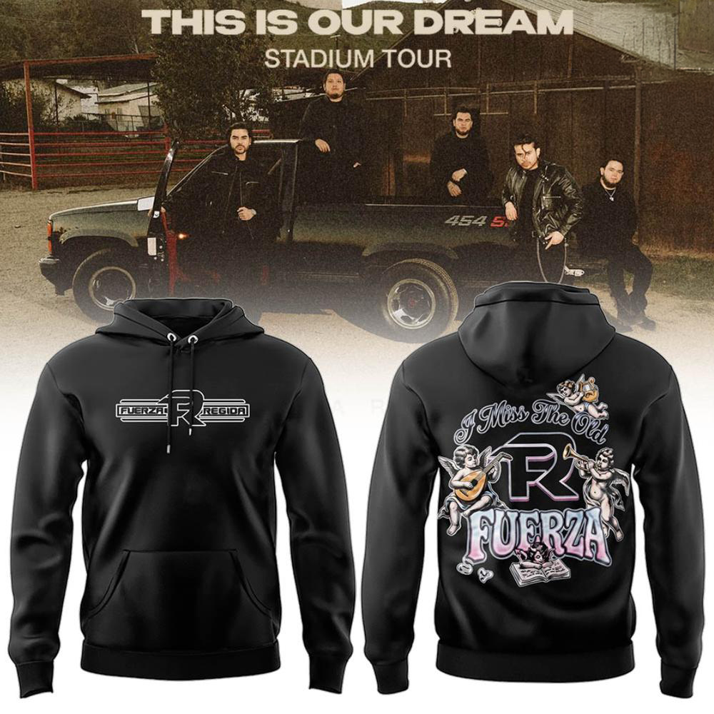 Fuerza Regida 2026 Black Graphic Stadium Hoodie