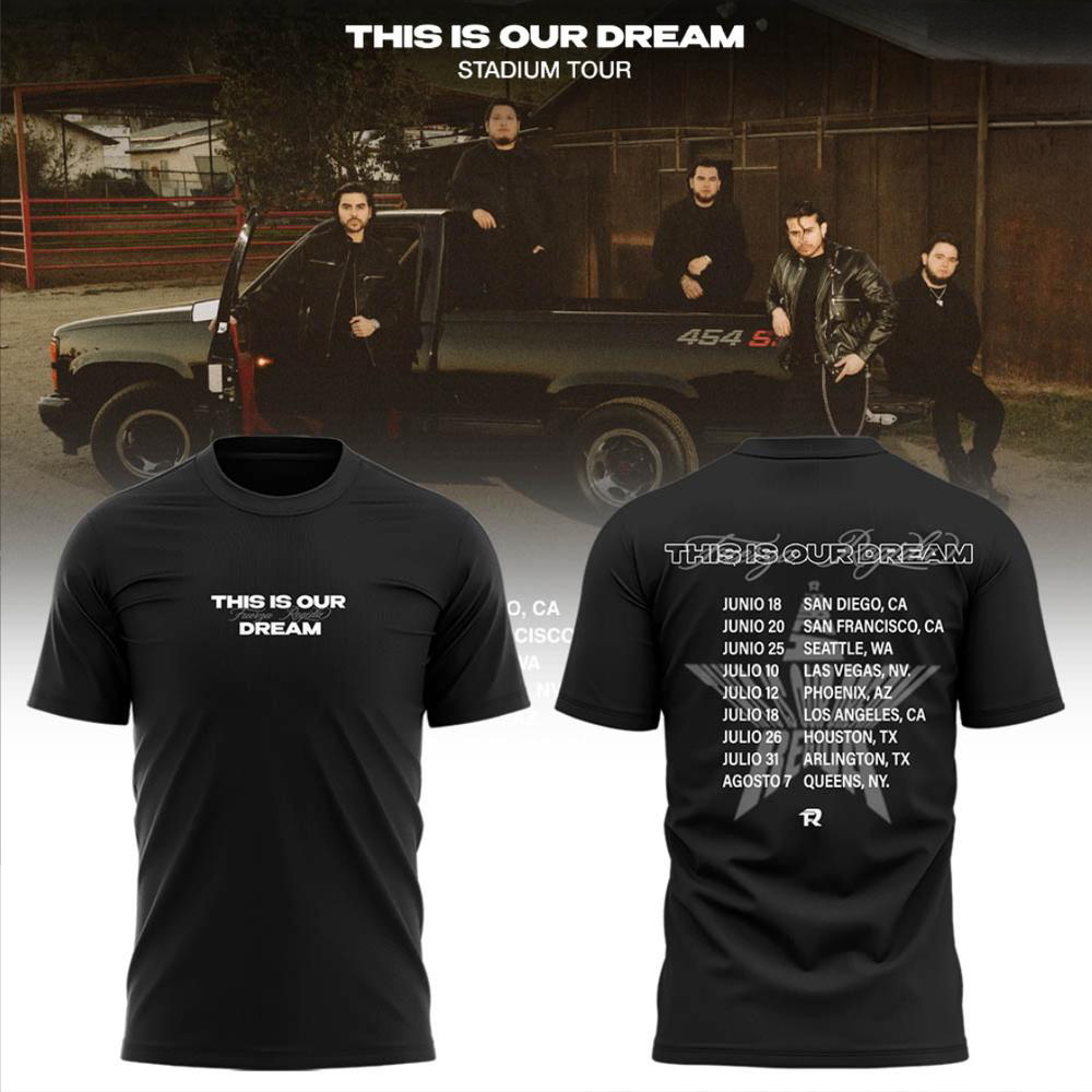 Fuerza Regida Black Dream Stadium Tour T Shirt