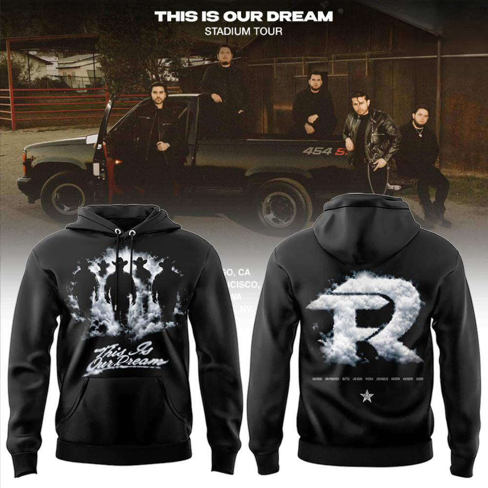 Fuerza Regida Dream Stadium Tour Black Hoodie 2026