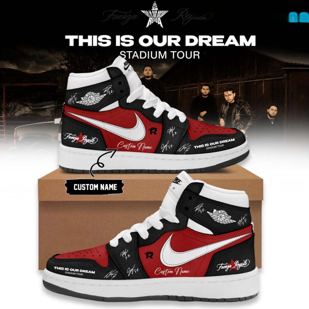 Fuerza Regida Stadium Tour 2026 Custom AJ1 Shoes