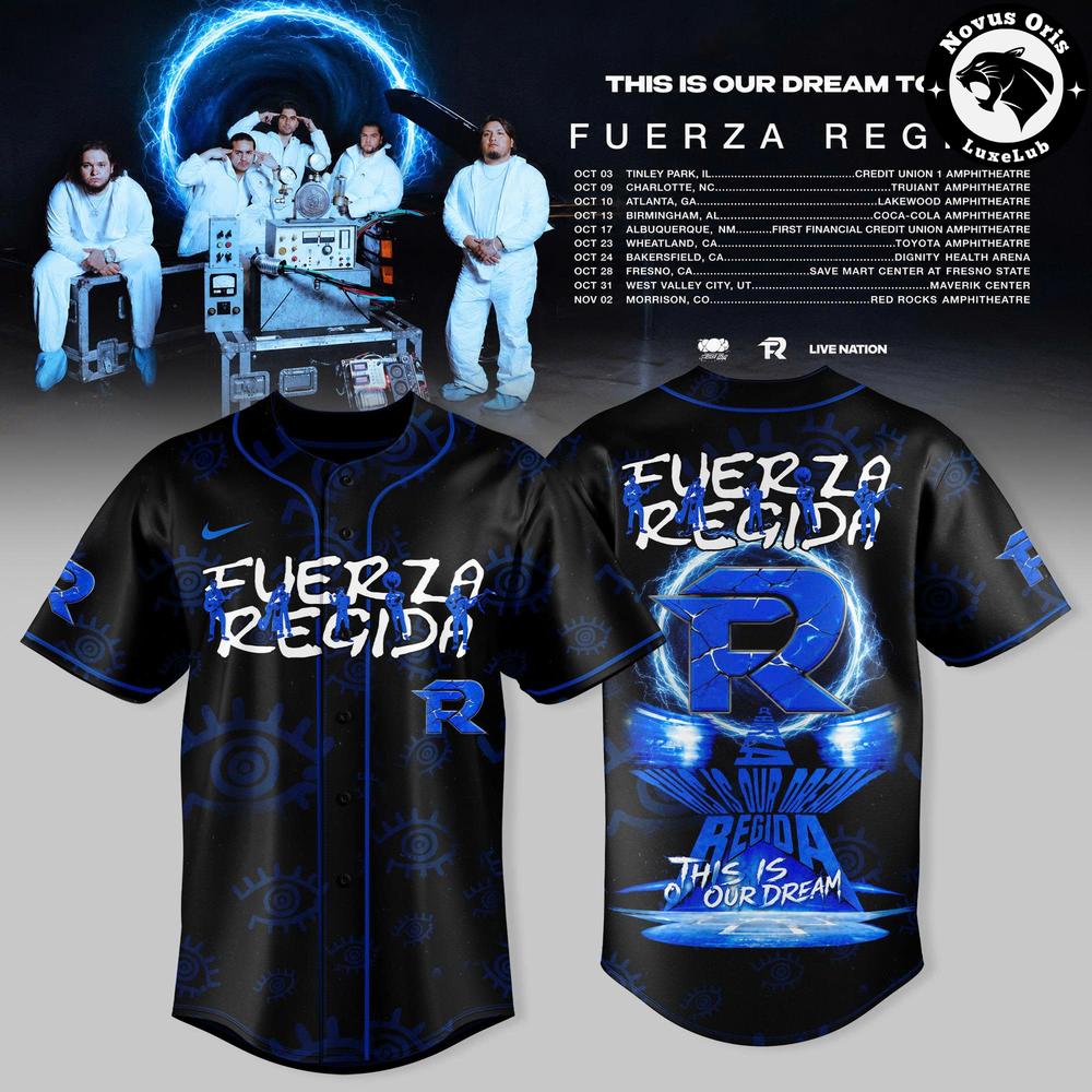 Fuerza Regida This Is Our Dream Tour 2026 Leg 2 Baseball Jersey 1 - Unicasport Fuerza Regida This Is Our Dream Tour 2026 Leg 2 Baseball Jersey