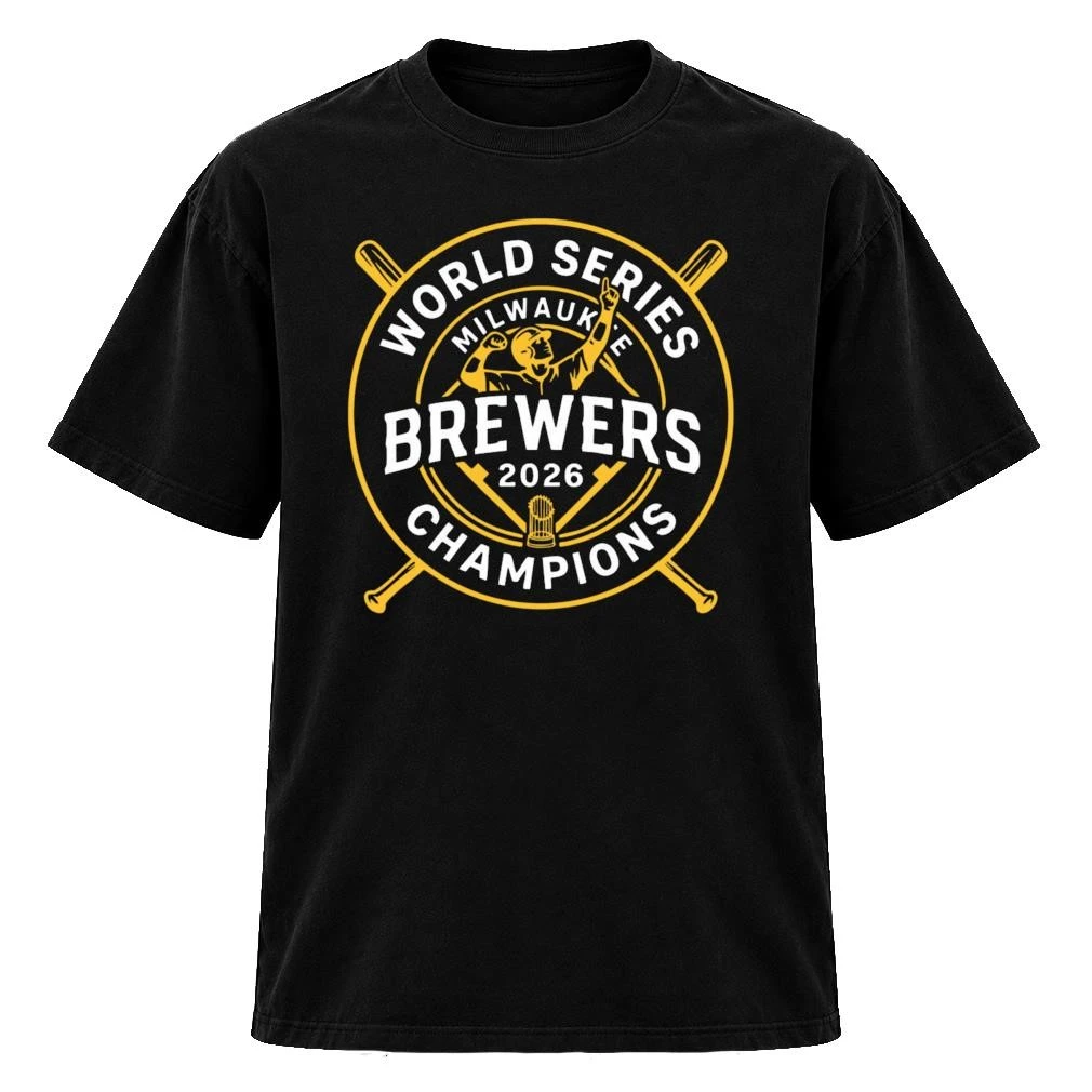 Funny World Series Milwaukee Brewers 2026 Champions circle TShirt