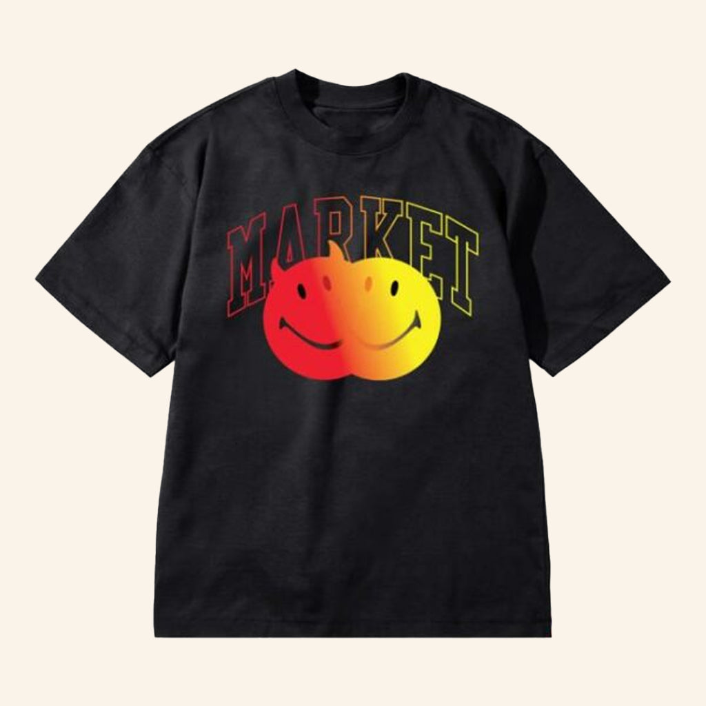 Future Rfrnce Merch Market Smiley Good And Evil T-Shirt Unique Gifts For Him