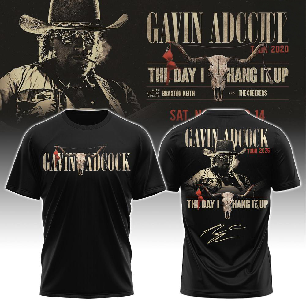 Gavin Adcock The Day I Hang It Up Tour 2026 TShirt