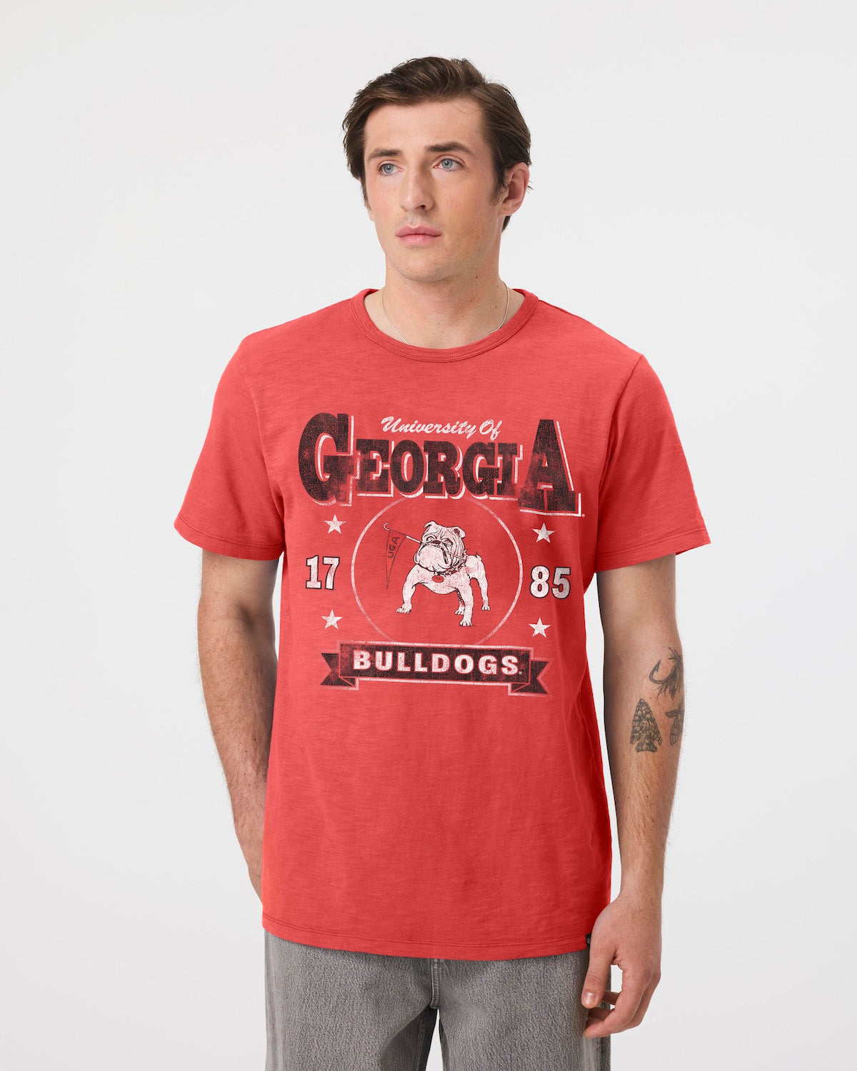 Georgia Bulldogs Vintage Holt Heavy  Slub T-Shirt
