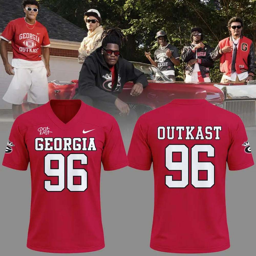 Georgia Bulldogs x Outkast Nike Red 96 Football Jersey