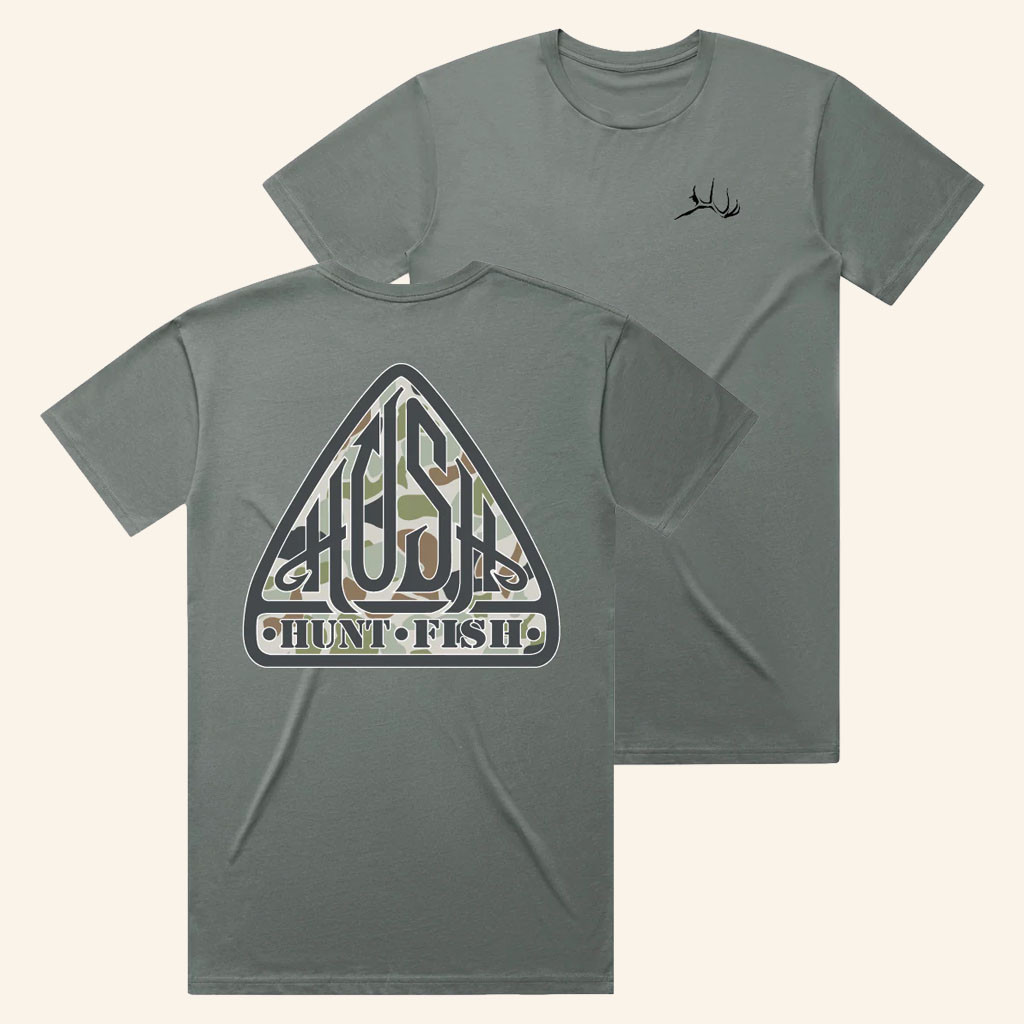 GetHushin Merch 2026 Tundra TriangleTShirtHush Hunt Fish Shirt Gift For Father In Law