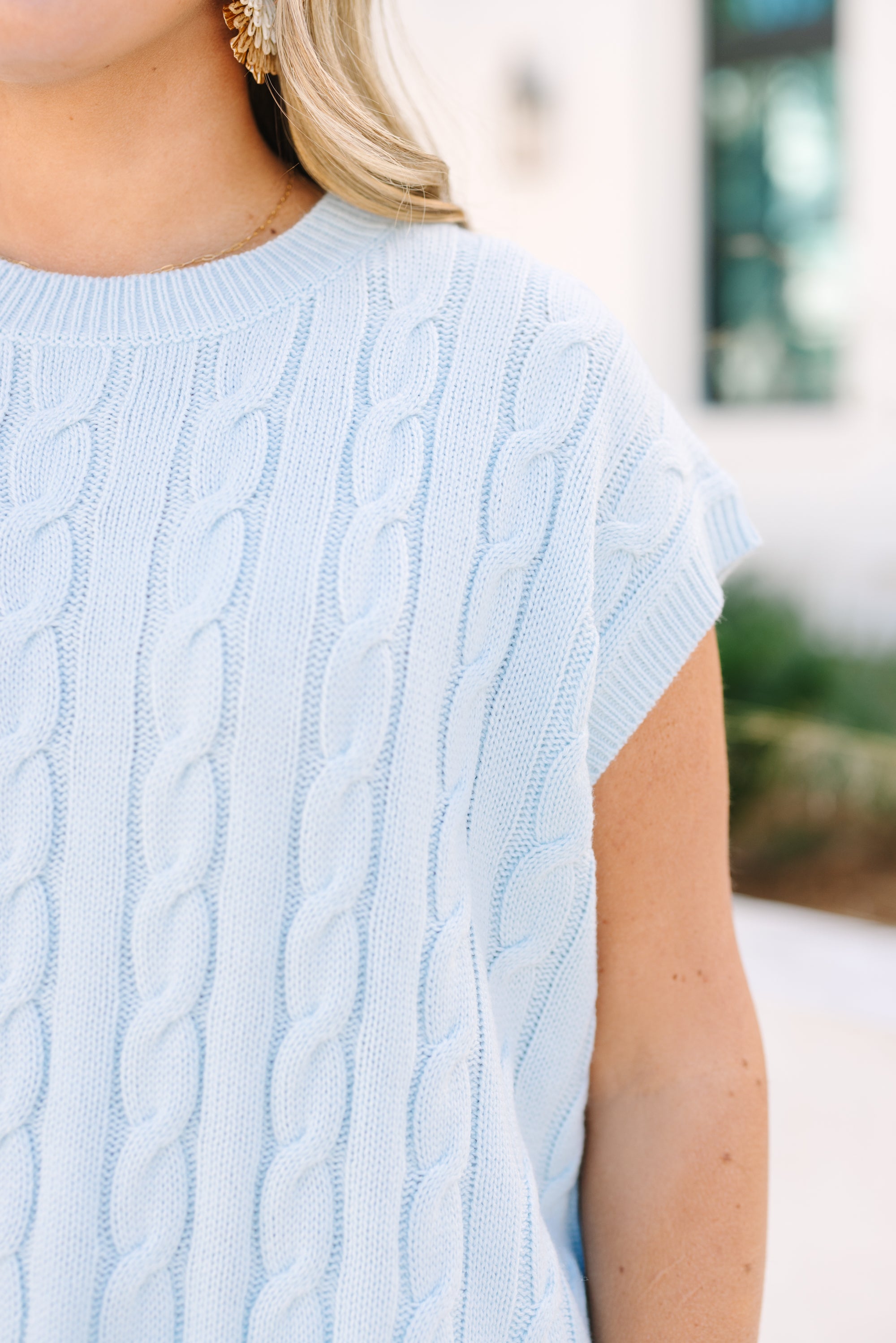 Getting Close Sweater, Blue 4 Getting Close Sweater, Blue - Image 4