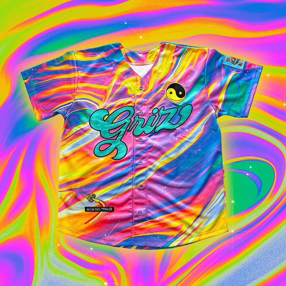 Griz Merch Griz Rainbow Baseball Jersey Gifts For DJ Fans Christmas Gift for Him 1 - Unicasport Griz Merch Griz Rainbow Baseball Jersey Gifts For DJ Fans Christmas Gift for Him