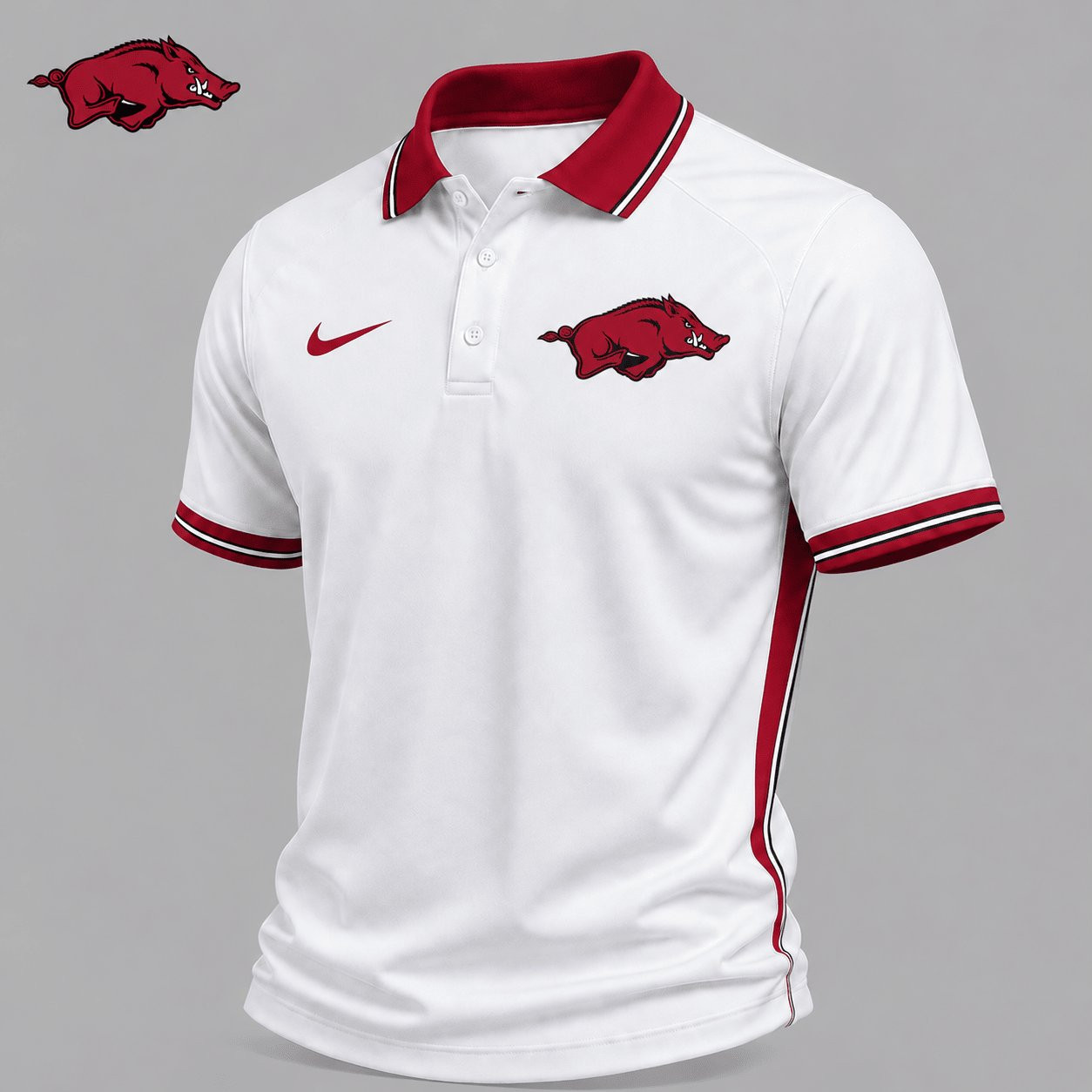 Arkansas Razorbacks Merch Razorbacks Football Polo Shirt NFL Clothing Gifts For Fans