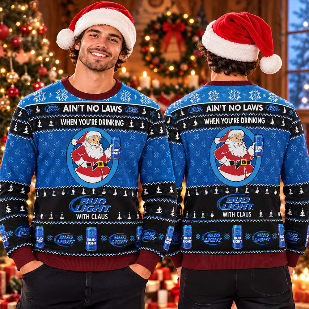 Bud Light Funny Santa Ugly Christmas Sweater Xmas Outfits Christmas Gifts For BFFs 1 - Unicasport Bud Light Funny Santa Ugly Christmas Sweater Xmas Outfits Christmas Gifts For BFFs