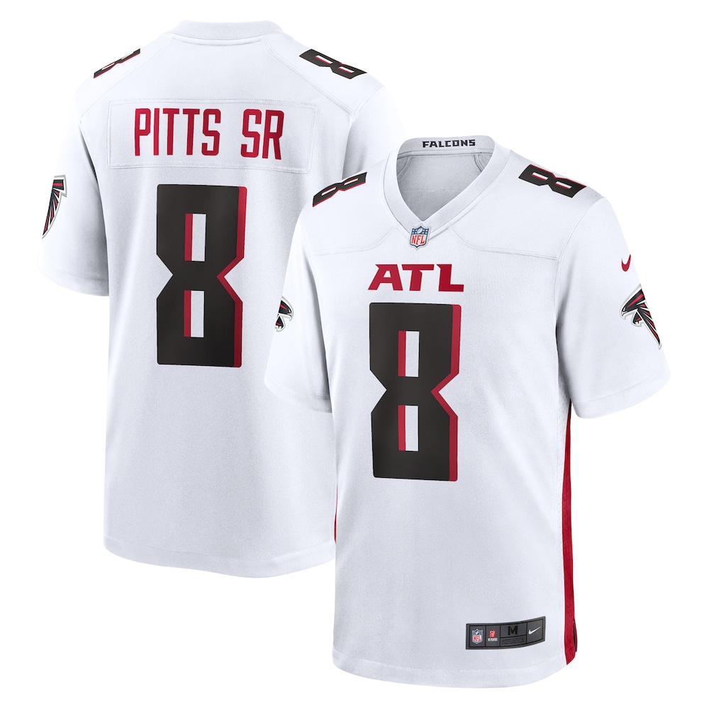Atlanta Falcons Merch - Men's Kyle Pitts Sr. Game Jersey, White 1 - Unicasport Atlanta Falcons Merch - Men's Kyle Pitts Sr. Game Jersey, White