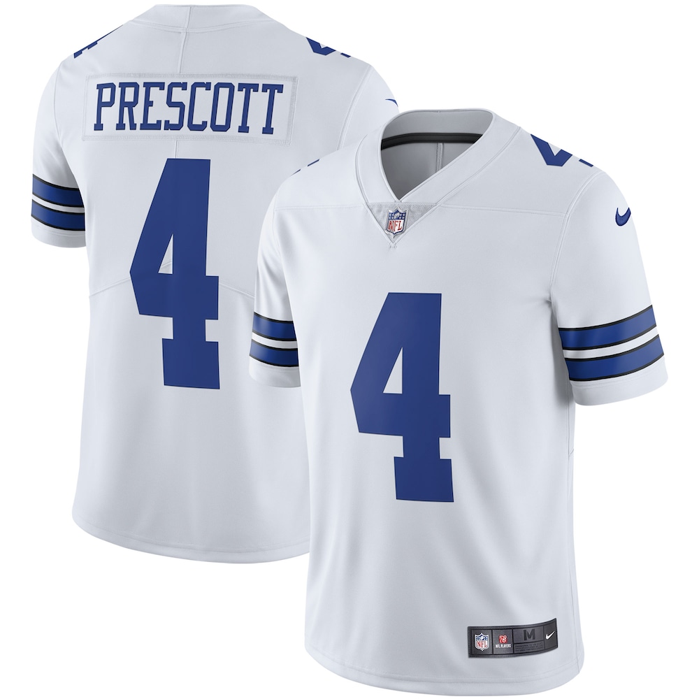 Dallas Cowboys Merch - Men's Dak Prescott Vapor Limited Player Jersey, White - Best Birthday Gift For Football Lovers 1 - Unicasport Dallas Cowboys Merch - Men's Dak Prescott Vapor Limited Player Jersey, White - Best Birthday Gift For Football Lovers