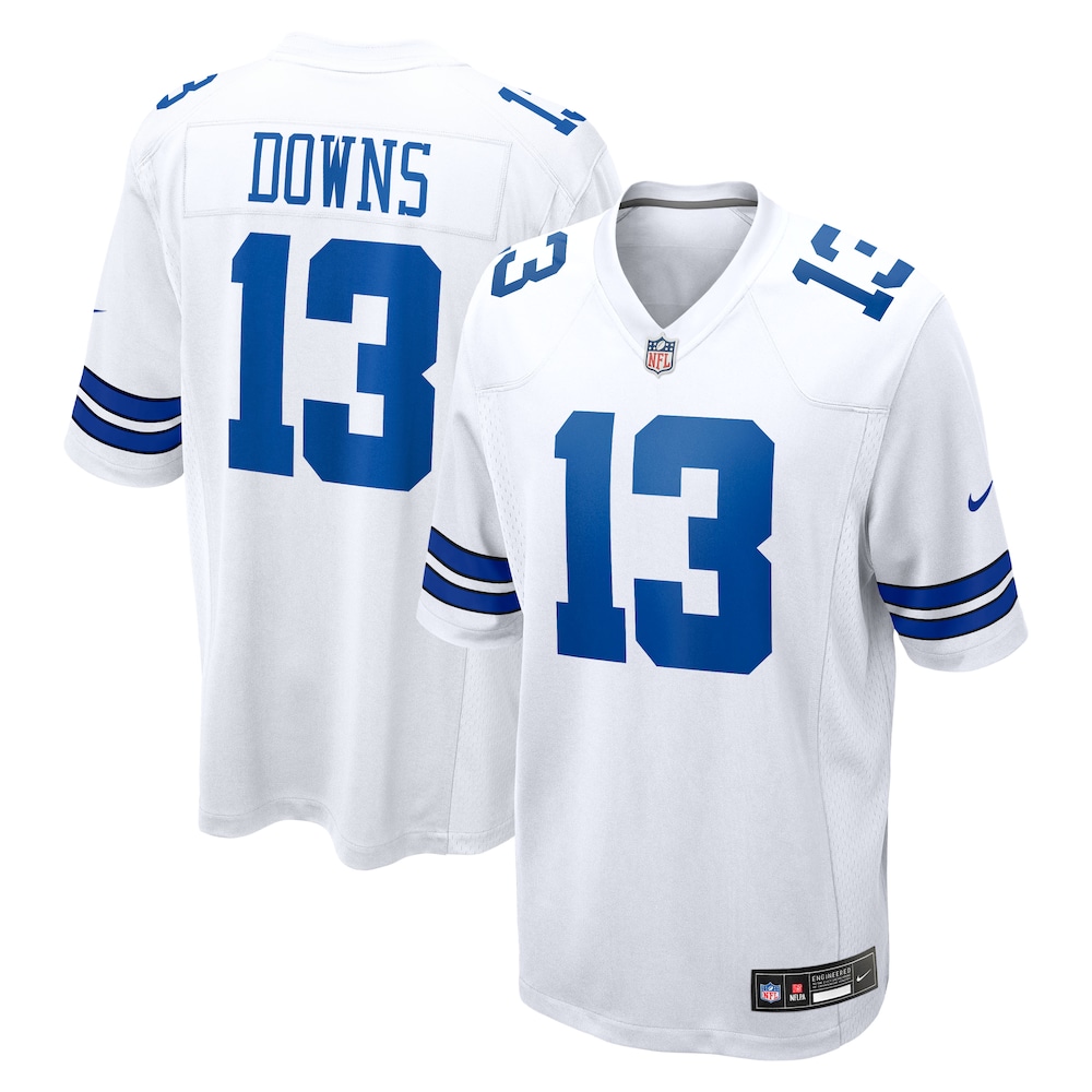 Dallas Cowboys Merch - Men's Caleb Downs Game Jersey, White 1 - Unicasport Dallas Cowboys Merch - Men's Caleb Downs Game Jersey, White