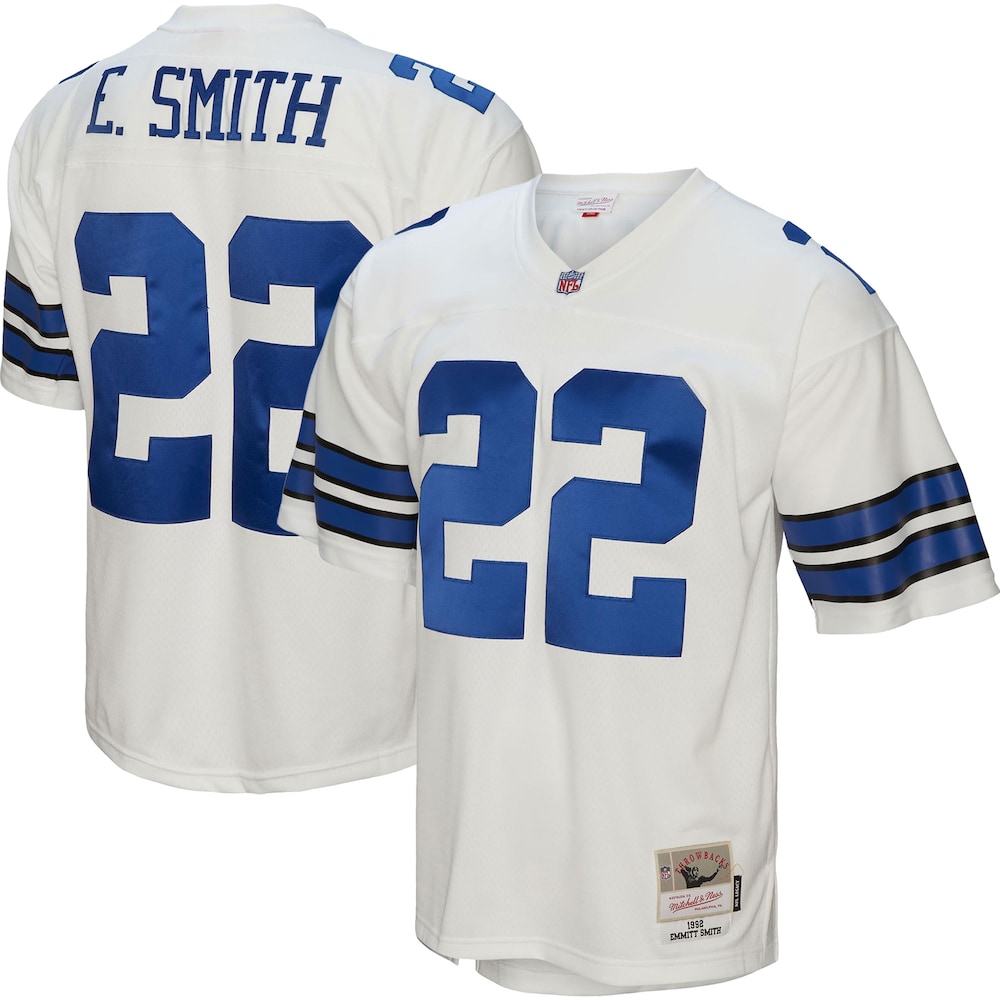 Dallas Cowboys Merch - Men's Emmitt Smith Legacy Replica Jersey, White 1 - Unicasport Dallas Cowboys Merch - Men's Emmitt Smith Legacy Replica Jersey, White