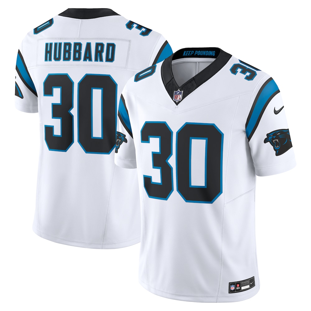 Carolina Panthers Merch - Men's Chuba Hubbard Vapor F.U.S.E. Limited Jersey, White - Best Presents For Football Fans 1 - Unicasport Carolina Panthers Merch - Men's Chuba Hubbard Vapor F.U.S.E. Limited Jersey, White - Best Presents For Football Fans