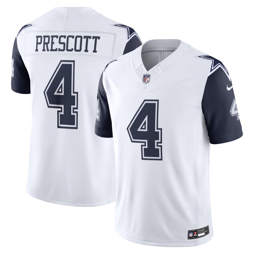Dallas Cowboys Merch - Men's Dak Prescott Alternate Vapor F.U.S.E. Stitched Limited Jersey, White 1 - Unicasport Dallas Cowboys Merch - Men's Dak Prescott Alternate Vapor F.U.S.E. Stitched Limited Jersey, White