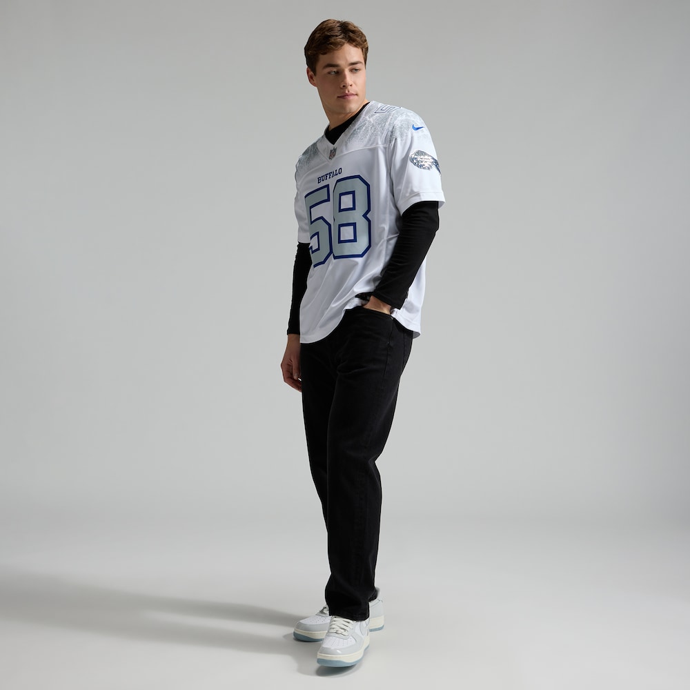 Buffalo Bills Merch - Men's Matt Milano 2025 Rivalries Collection Stitched Limited Jersey, White - Cool Football Gifts 1 - Unicasport Buffalo Bills Merch - Men's Matt Milano 2025 Rivalries Collection Stitched Limited Jersey, White - Cool Football Gifts