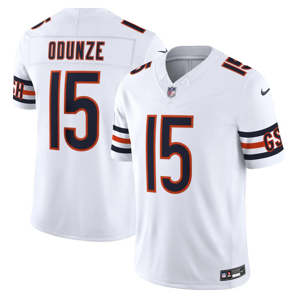 Chicago Bears Merch - Men's Rome Odunze Vapor F.U.S.E. Stitched Limited Jersey, White 1 - Unicasport Chicago Bears Merch - Men's Rome Odunze Vapor F.U.S.E. Stitched Limited Jersey, White