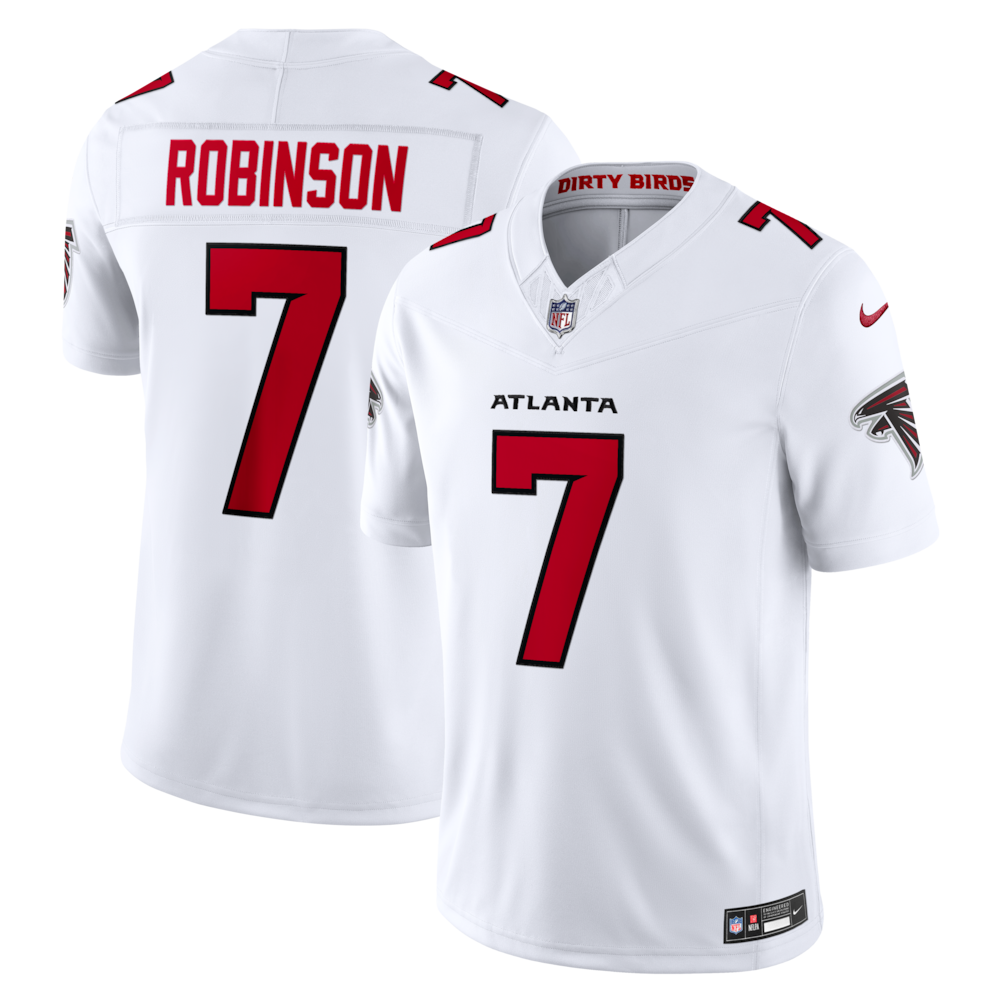 Atlanta Falcons Merch - Men's Bijan Robinson Vapor F.U.S.E. Stitched Limited Jersey, White 1 - Unicasport Atlanta Falcons Merch - Men's Bijan Robinson Vapor F.U.S.E. Stitched Limited Jersey, White