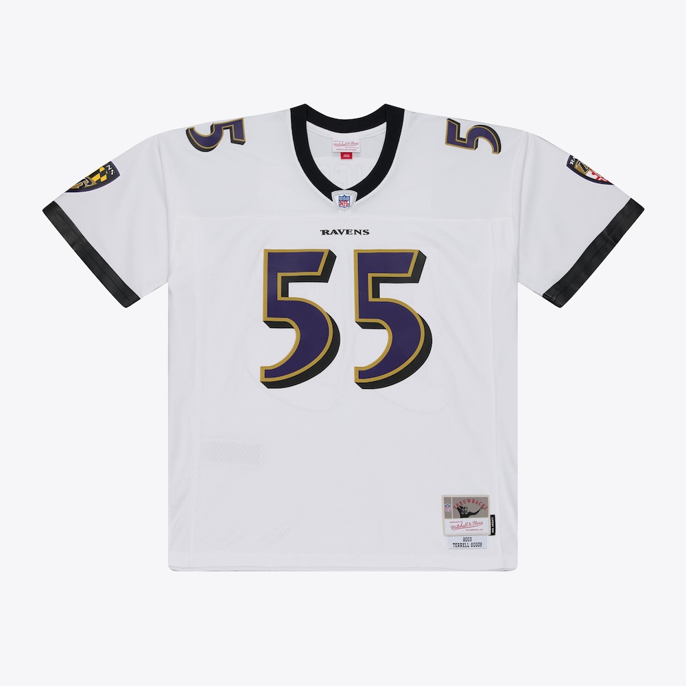 Baltimore Ravens Merch - Men's Terrell Suggs 2003 Legacy Replica Player Jersey, White - Best Football Gifts For Adults 1 - Unicasport Baltimore Ravens Merch - Men's Terrell Suggs 2003 Legacy Replica Player Jersey, White - Best Football Gifts For Adults
