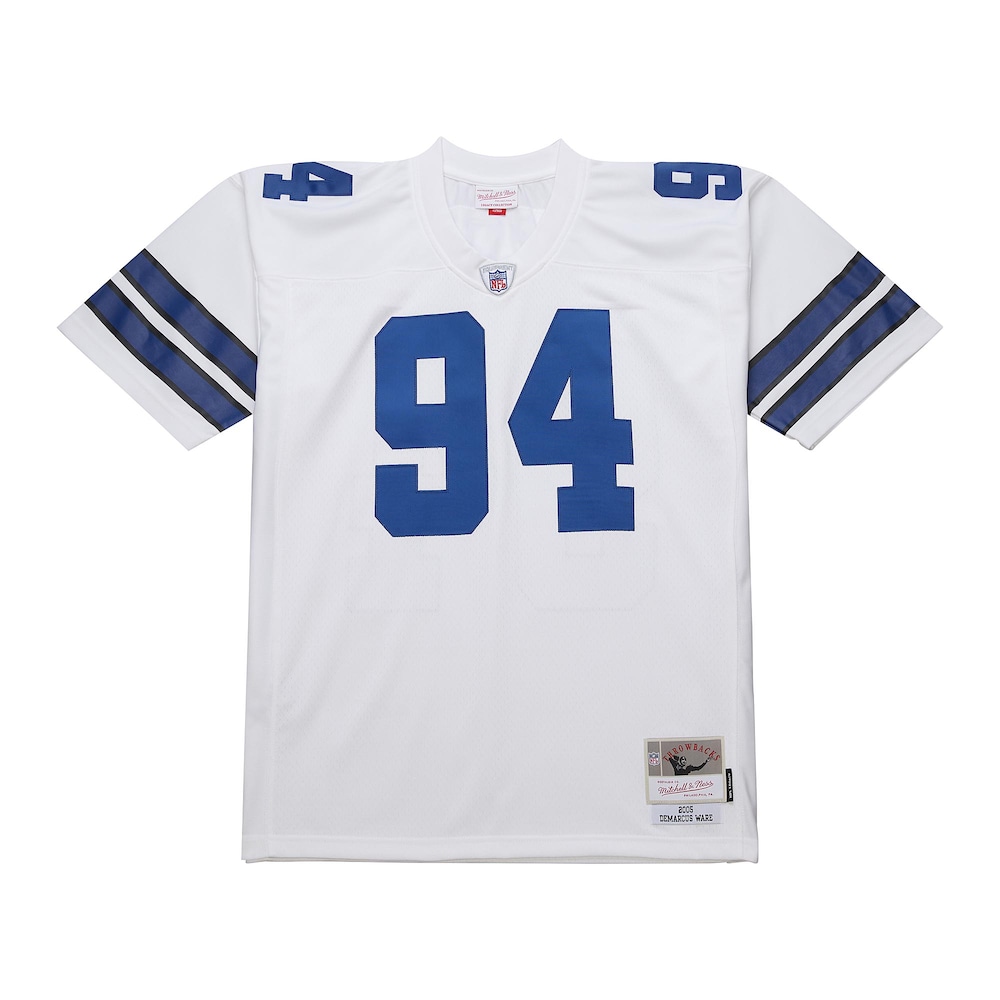 Dallas Cowboys Merch - Men's DeMarcus Ware 2005 Legacy Replica Jersey, White - Gift Ideas For Football Lovers 1 - Unicasport Dallas Cowboys Merch - Men's DeMarcus Ware 2005 Legacy Replica Jersey, White - Gift Ideas For Football Lovers