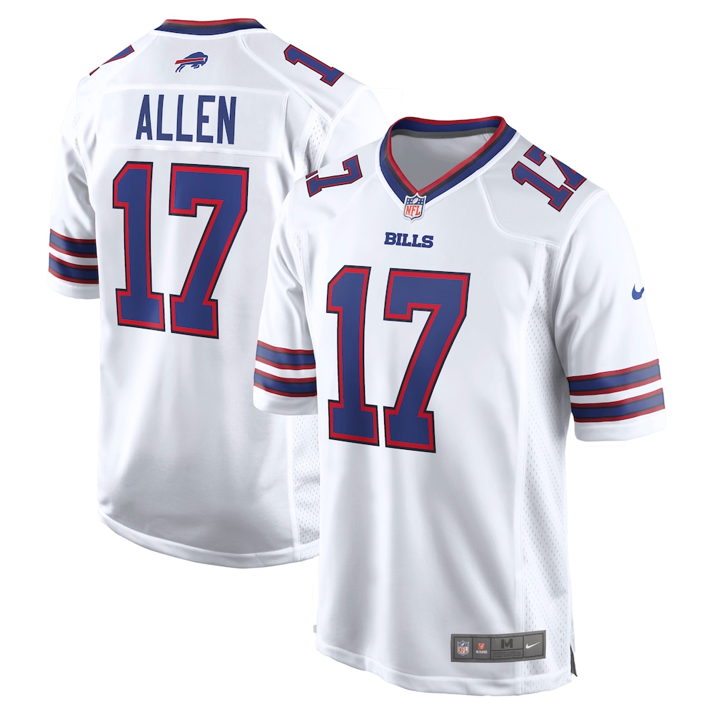 Buffalo Bills Merch - Men's Josh Allen Jersey, White 1 - Unicasport Buffalo Bills Merch - Men's Josh Allen Jersey, White