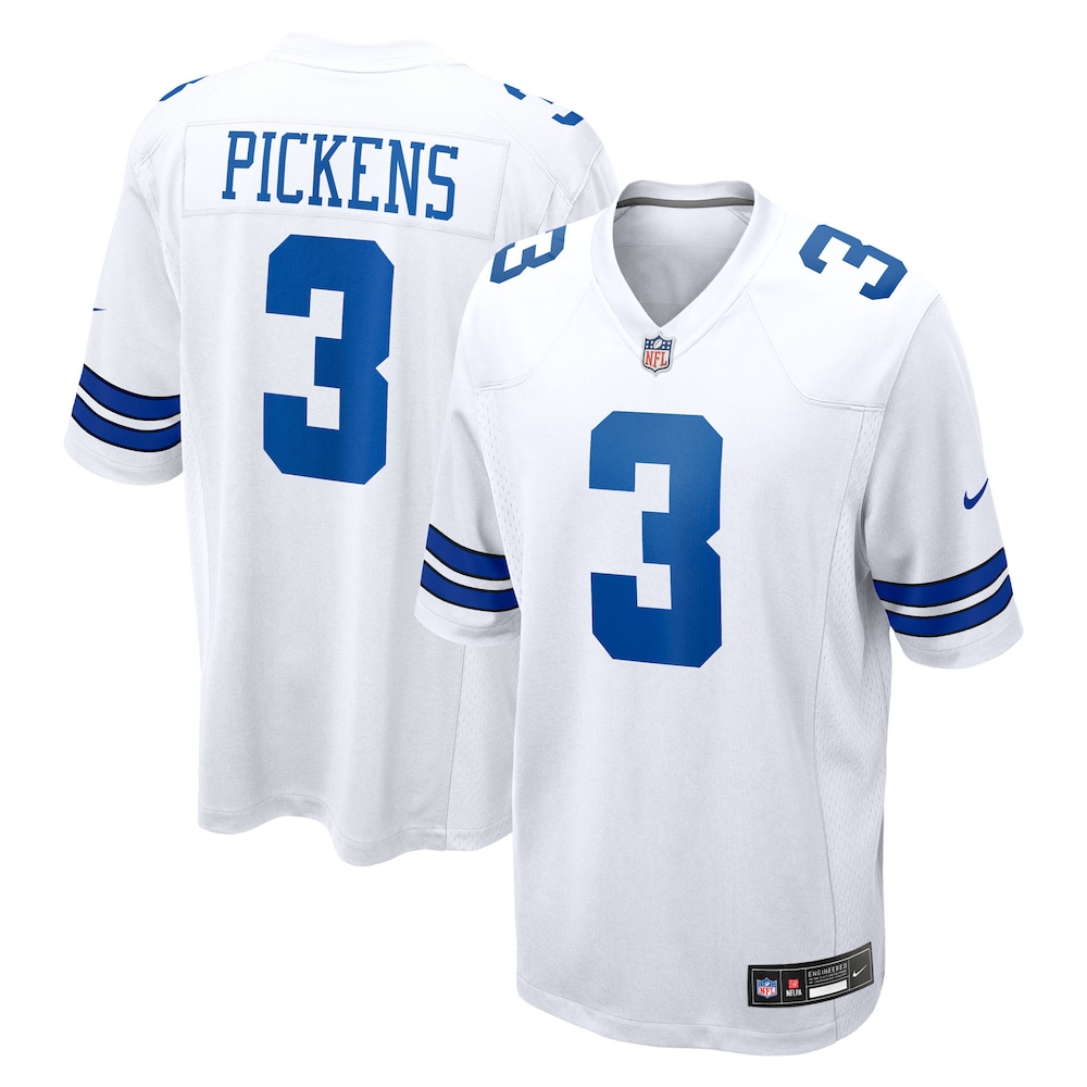 Dallas Cowboys Merch - Men's George Pickens Game Jersey, White 1 - Unicasport Dallas Cowboys Merch - Men's George Pickens Game Jersey, White