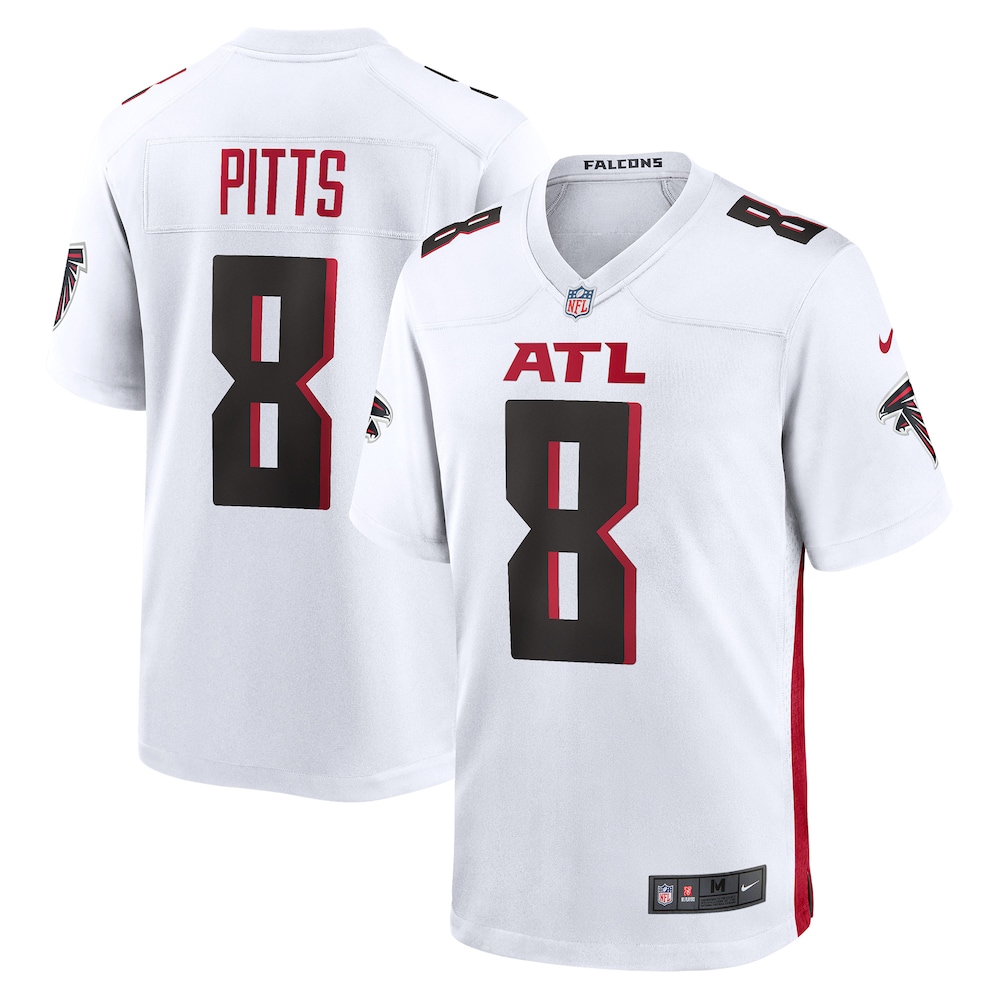 Atlanta Falcons Merch - Men's Kyle Pitts Jersey, White 1 - Unicasport Atlanta Falcons Merch - Men's Kyle Pitts Jersey, White