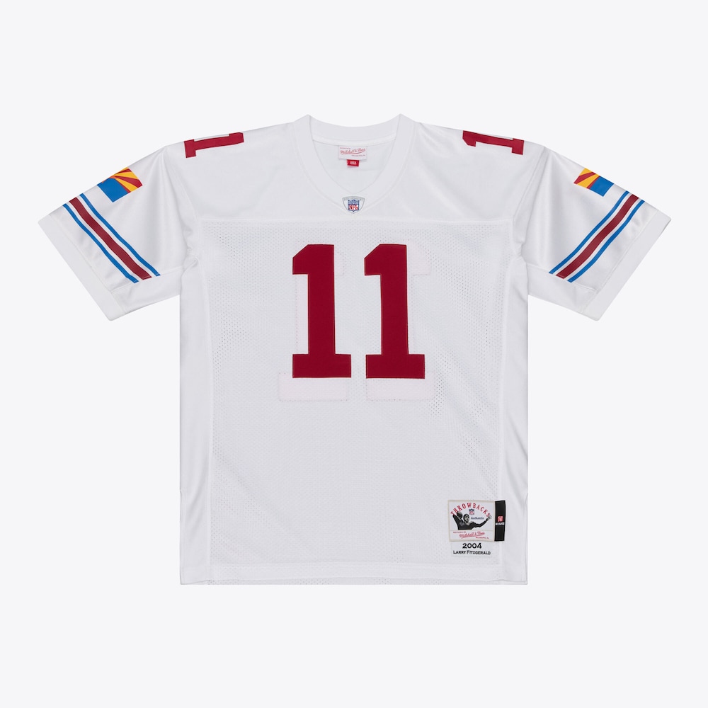 Arizona Cardinals Merch - Men's Larry Fitzgerald 2004 Authentic Throwback Jersey, White