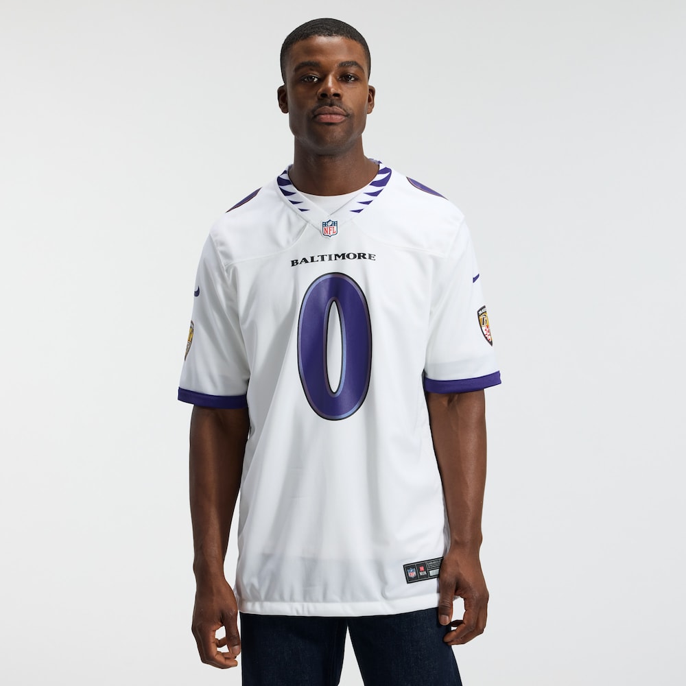 Baltimore Ravens Merch - Men's Roquan Smith Game Jersey, White 1 - Unicasport Baltimore Ravens Merch - Men's Roquan Smith Game Jersey, White